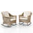 Quirama All-Weather Rattan Outdoor Courtyard High Backrest Rocking Chair With Cushions (Set Of 2)-2094147824
