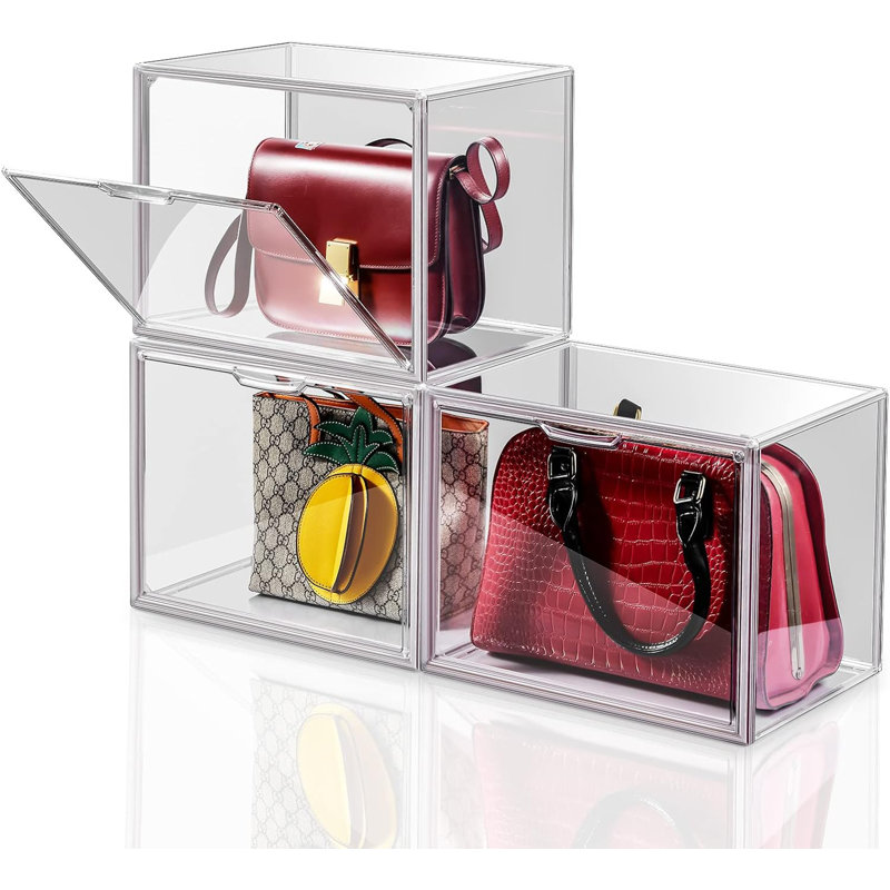 Rangement de sac à main transparent 14,2 po x 9,1 po x 10,6 po (paquet de 3)