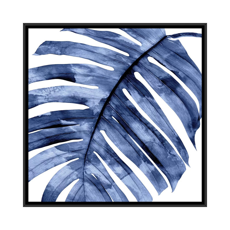 «Palm Close up II», reproduction d'impression, H 26 po x l 26 po x P 1,5 po, Toile avec cadre noir