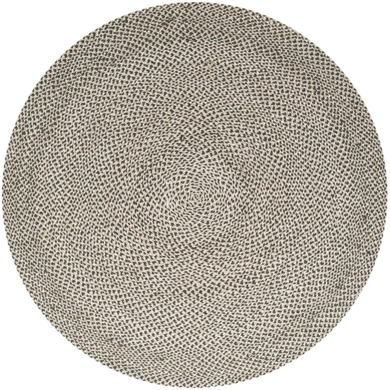 Contemporary Aideen Area Rug Gray, Round 6'1"