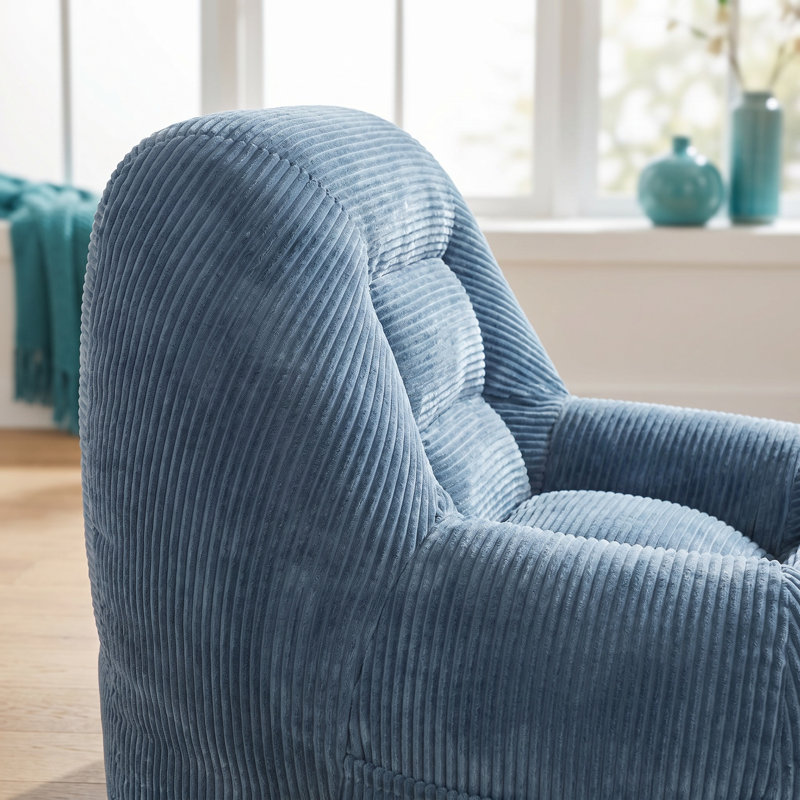 Fauteuil à billes en velours côtelé couleur chameau | Canapé Cozy Cloud-Like, sans assemblage, support ergonomique pour le salon, la chambre à coucher et le dortoir