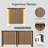 31.5"W Sideboard Buffet with Adjustable Shelf, Modern Textured 2-Door Credenza Cabinet for Kitchen Dining Room-582351985-580903198