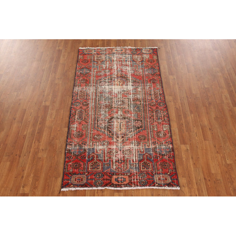 Tapis traditionnel délavé en laine 4 x 7