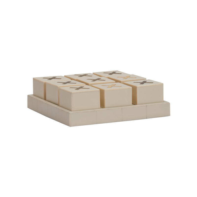 Tic Tac Toe, Cream, 2.5" H x 8.25" W x 8.25" D