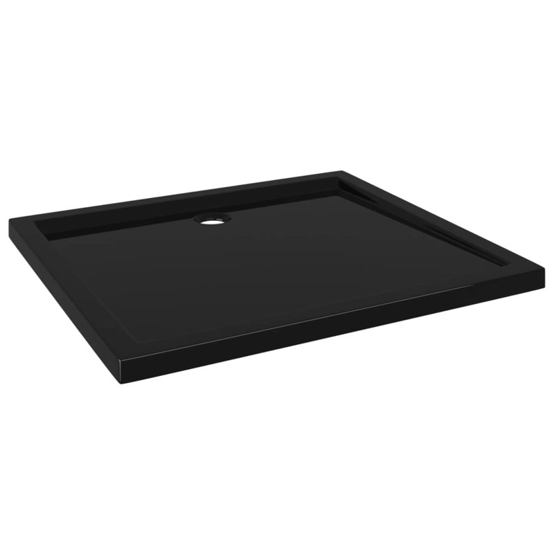 Jamieson Plastic Shower Tray, Centre, 4cm H x 90cm W x 80cm D, Black