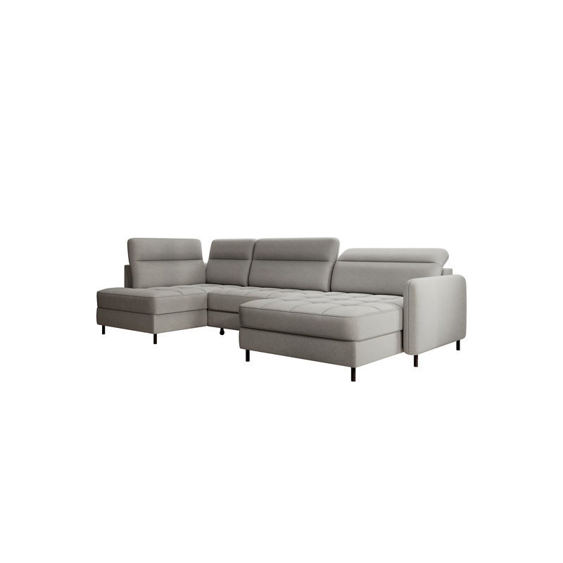Mela 5 Seater Sofa Bed, Grey, Right Hand Facing