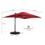 Parasol de patio en porte-à-faux rotatif 10 pi x 13 pi avec base et éclairage audio Bluetooth-1414816810