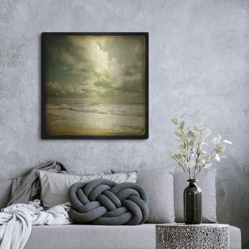 Art mural, "The Waves" par Irene Thisocki, H 36 po x l 36 po