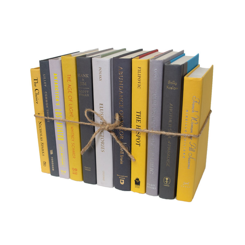 Decorative Books - Sunny Haze Book Bundle - 1 Foot of Yellow Books