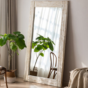 Miroirs pleine longueur rectangulaires en bois massif