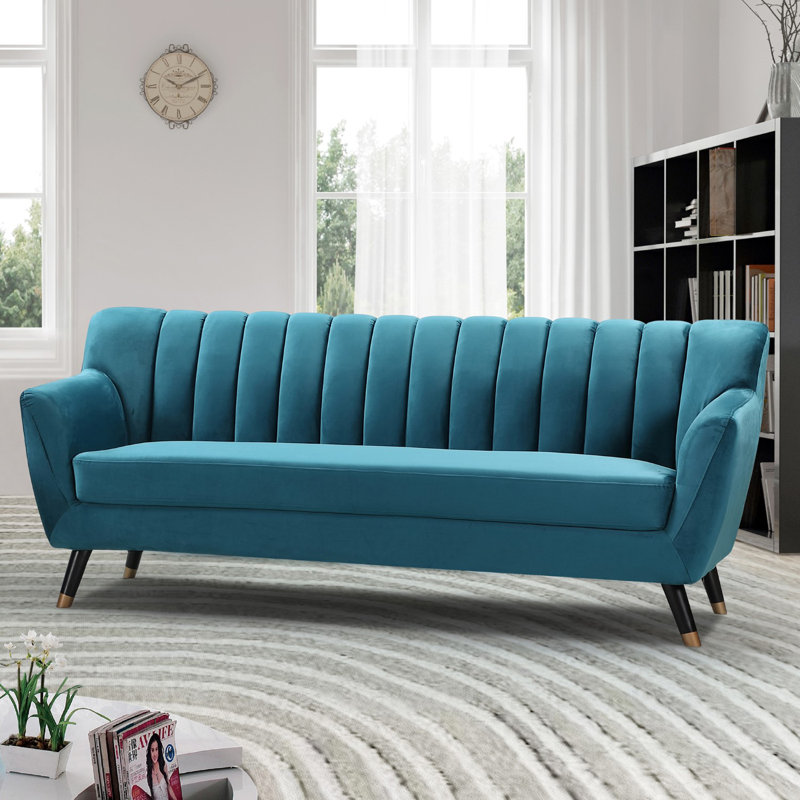 Soraya 3 Seater Velvet Sofa, Teal