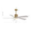 Ventilateur de plafond à DEL 5 pales 52 po avec ensemble d'éclairage et télécommande-6282386