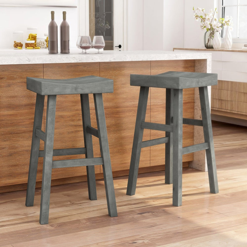 Tabouret de bar et de comptoir Melvyn, Gris antique, Tabouret de bar (hauteur du siège de 30,5 po)