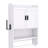 Bathroom Wall Cabinet with Doors,Adjustable Shelf,Towel Bar and Paper Holder, Over The Toilet Storage Cabinet, Medicine Cabinet for Bathroom-White-434927946