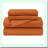 Breathable Flannel Cotton Bed Sheet Set - Modern Solid Clic - Split Pumpkin - Twin Sizes - Includes Flat Sheet, Fitted Sheet, 2 Pillowcases