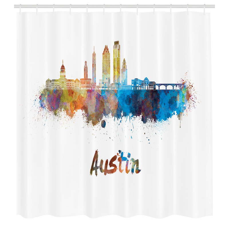 Anushya Shower Curtain with Hooks Included, 84"H x 69"W