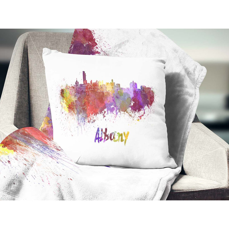 Coussin Albany Skyline - Cityscape, 16 po x 1 po, Coussin décoratif