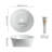 Pakroman 15.7'' Ceramic Circular Bathroom Sink