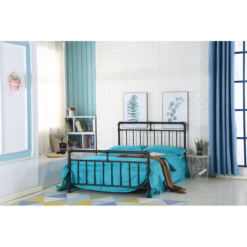 Jason Metal Bed, Double (4'6), Black
