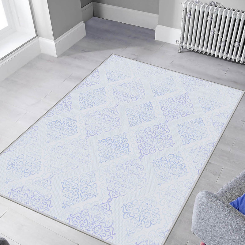 Antibacterial Woven Carpet (3D Digital Print) 4.0 x 5.9 Feet, 100% Polyester, Pile Height: 0.3 Inches | PVC Felt Dot Non-Slip Underside, Machine Washable, Perfect for Living Room & Bedroom Decor