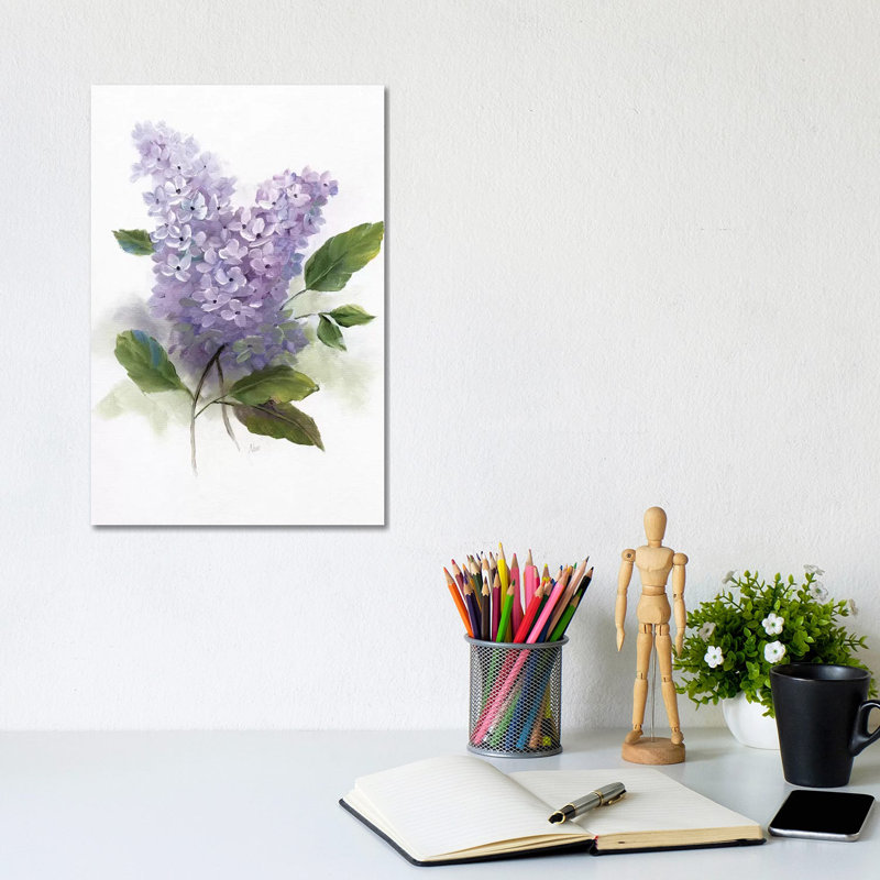 Lilac Romance II by Nan - Painting on Canvas, Wrapped Canvas, 20.32 cm H x 30.48 cm W