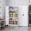 Armoire de rangement en métal avec porte verrouillable, étagères réglables en acier pour bureau, maison