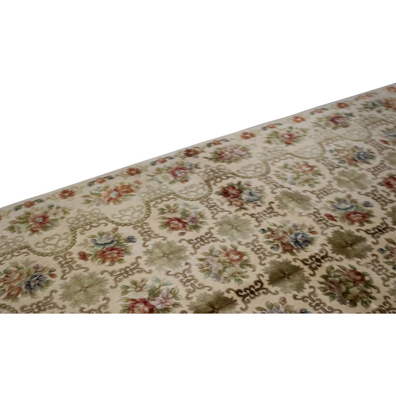 Handmade Silk and Wool Area Rug