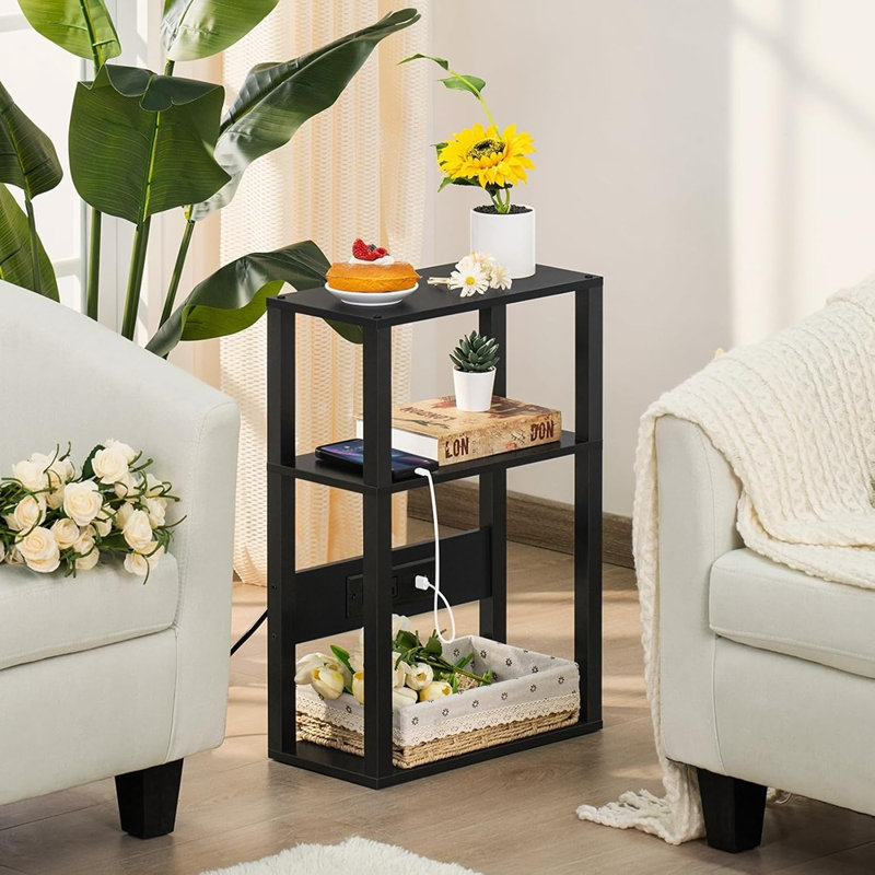Ensemble de 2 petites tables d'appoint en bois à 3 niveaux