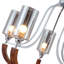 Lustre tulipe à bras en bois 5 lumières Hondo 24 pouces