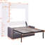 Lit double avec tablettes - Blanc, option de mobilier de chambre polyvalent et optimisez votre agencement-1736521878