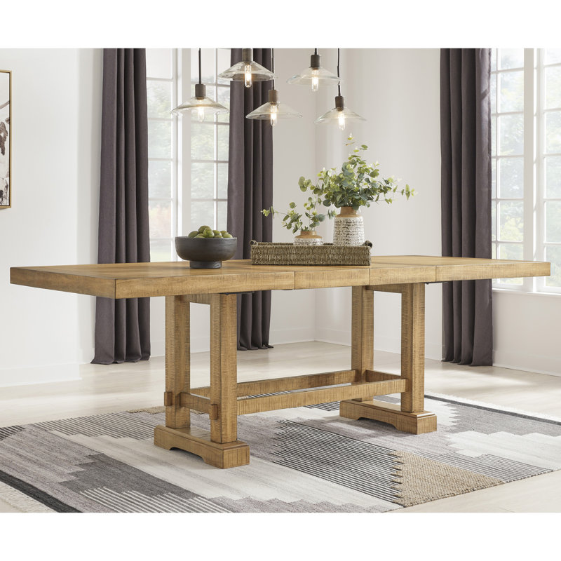 Leannah Solid Wood Base Dining Table
