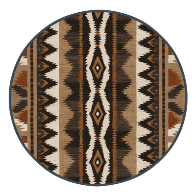 Washable Rattlesnake Bands Southwestern Area Rug