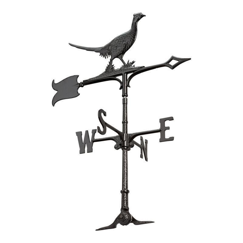 Rooftop 30" Pheasant Weathervane, Black