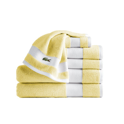 Lacoste Sports Stripe 100% Supima Cotton 6-Piece Towel Set