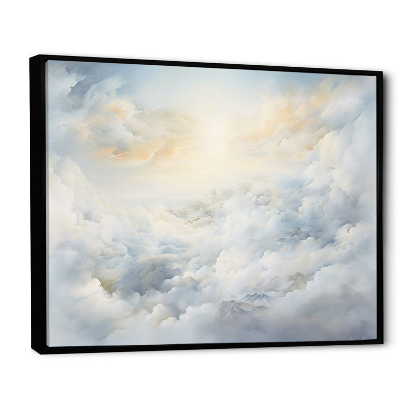 «Clouds Charm In Winter I», reproduction sur toile, H 12 po x l 20 po x P 1 po, Cadre flottant noir