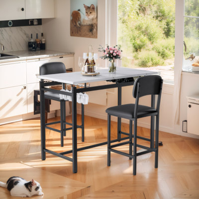 Eyoas 2 - Person Four Leg Base Dining Set