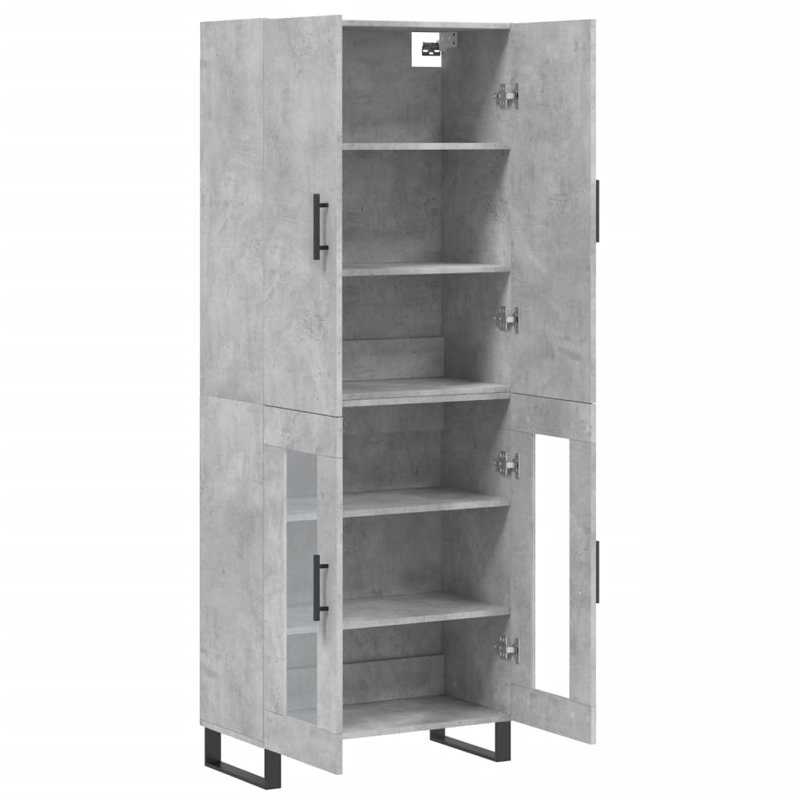 Mikie Display Cabinet, Concrete Grey