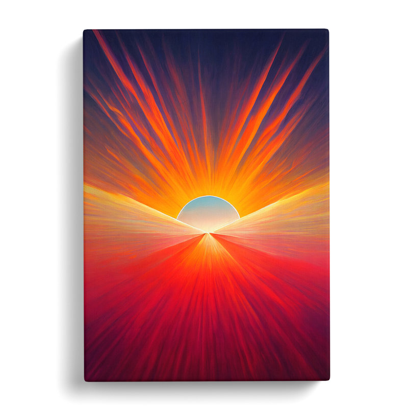 Flawless Abstract Sunset - Wrapped Canvas, 76cm H x 50cm W x 3cm D