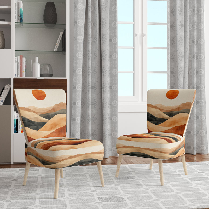 Chaise d'appoint Desert Dunes - Ocre, Chaise d'appoint sans accoudoirs