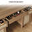 Boho Rattan 3-Drawer Storage Desk With 2 Cabinets And Adjustable Shelves-1040563588-1052850229