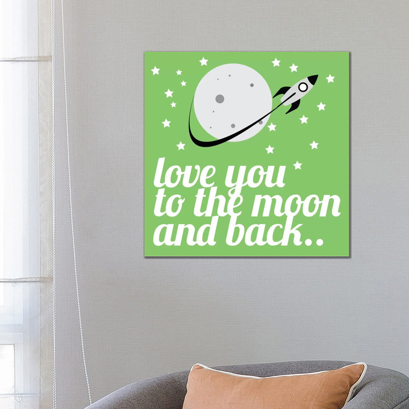 Love You To The Moon & Back by 5by5collective - Wrapped Canvas Print, 66.04 cm H x 66.04 cm W