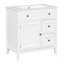 Meuble-lavabo 30 po avec comptoir, meuble-lavabo avec porte et deux tiroirs, structure en bois massif, un paquet-117193326-117193325