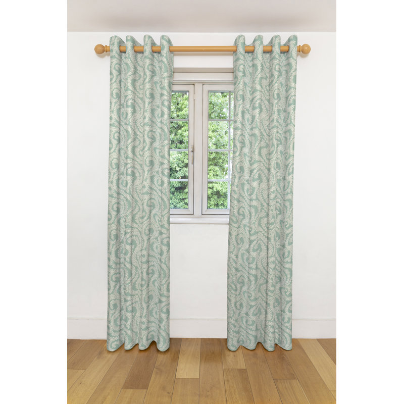 Holoman Blackout Curtain Pair, Width 116 x Drop 182cm, Duck Egg Blue
