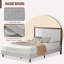 Lit plateforme en bois avec base rembourrée-1060308829-1060308826