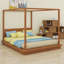 Lit à baldaquin classique en bois à 4 poteaux avec tête de lit-966742024-966742030