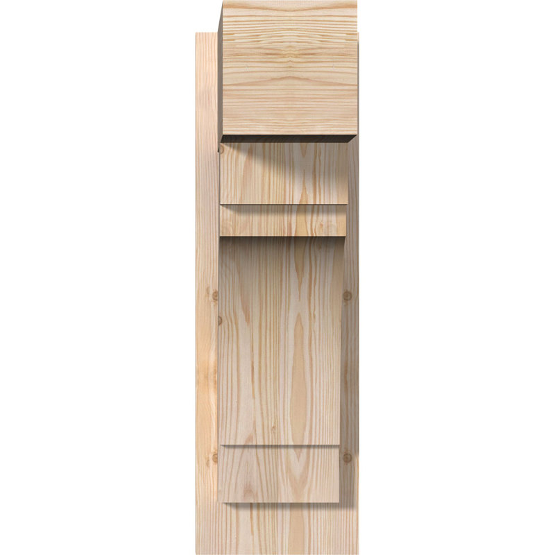 Persienne en bois Merced Block Rustic Timber, P 16 po x H 24 po, 5 1/2" W Douglas Fir (Smooth)