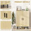 Sideboard Buffet Cabinet, Kitchen Cabinet, Coffee Bar Cabinet with 2 Rattan Doors-928928264