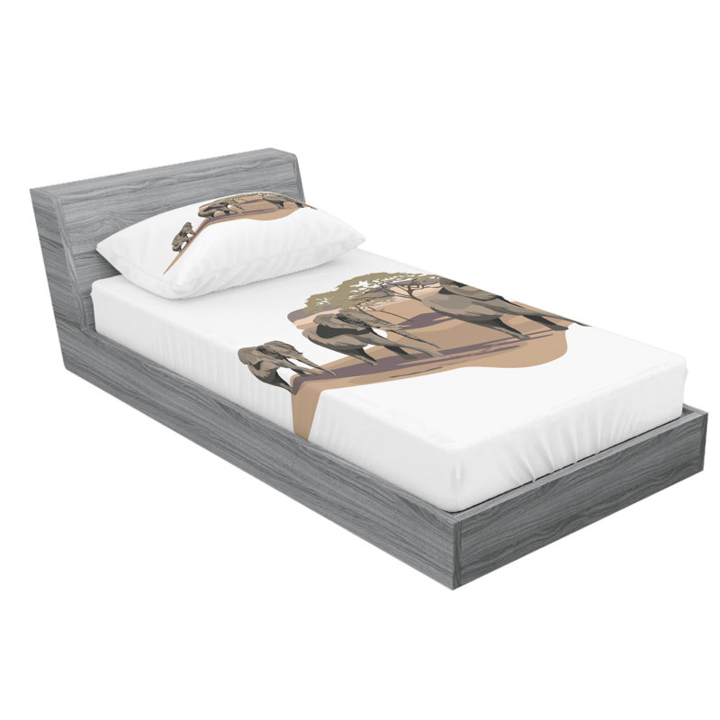 Microfiber Sheet Set, Twin Sheet Set with Fitted Sheet