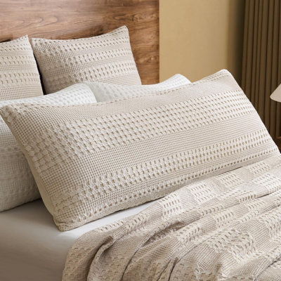 Taie d'oreiller PHF 100% coton avec fermeture à glissière, paquet de 1 taie décorative douce pour la peau de 20 po x 54 po, sans rembourrage
