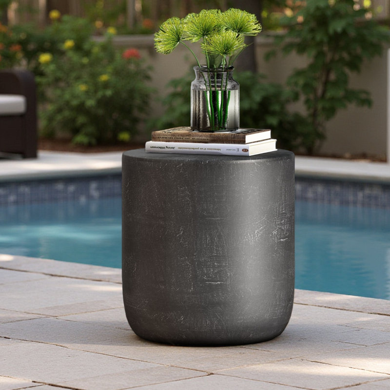Outdoor Lightweight Concrete Side Table